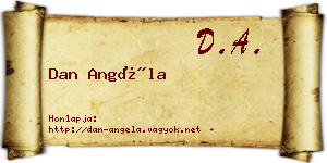 Dan Angéla névjegykártya